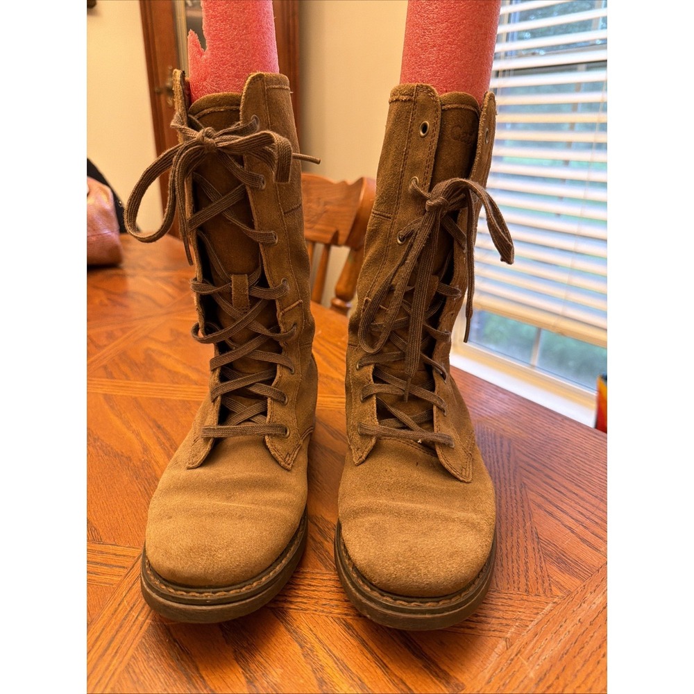 Caterpillar CAT Women's Narcissa Suede Leather Brown Combat Boots Size 6